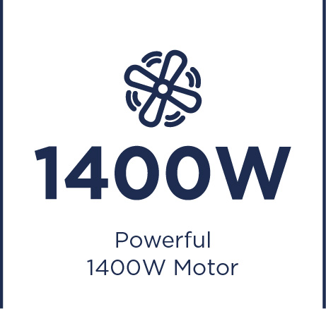 强大的1400W电机